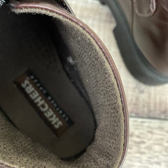 Skechers Boots Men's 10 Vintage Monk Strap 90sY2K Platform SN6909 Brown Leather - Picture 9 of 11